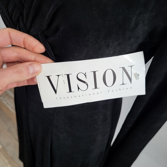 NWT Vintage 90s Whimsigoth Witchy Stretchy A-line Long Slerve Dress - Picture 5 of 12